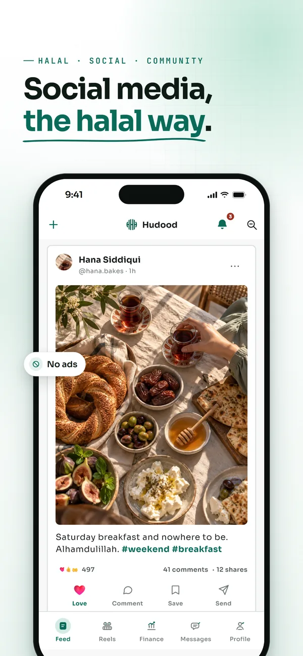 Social media, the halal way: the Hudood feed with a photo post